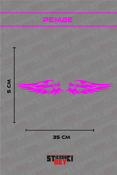 STİCKERCI BEY MELEK KANATLARI MOTORSİKLET LAPTOP KASK ARABA STİCKER KAPLAMA E...