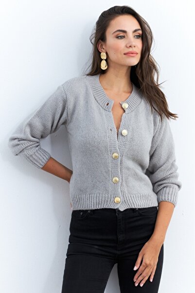 Be Best Women's Gray Cardigan Be284