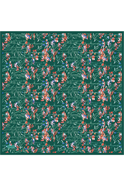 Cacharel Green Silk Twill Scarf