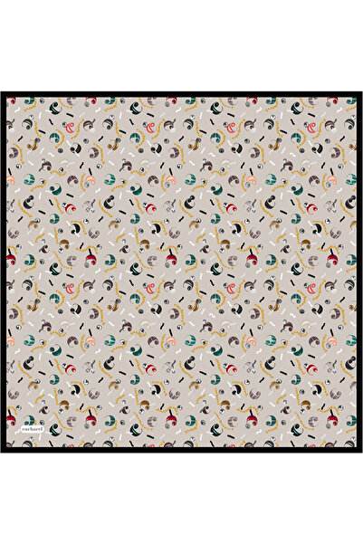 Cacharel Beige Silk Twill Scarf