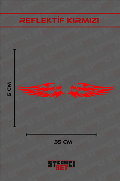 STİCKERCI BEY Angel Wings Motorcycle Laptop Helmet Car Sticker Decal (Foil Cut)