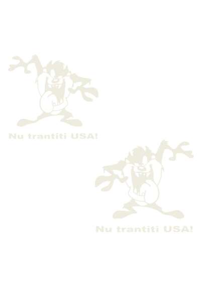 Oracal Set doua stickere taxi, uber, bolt, nu trantiti usa, 15cm fiecare, alb