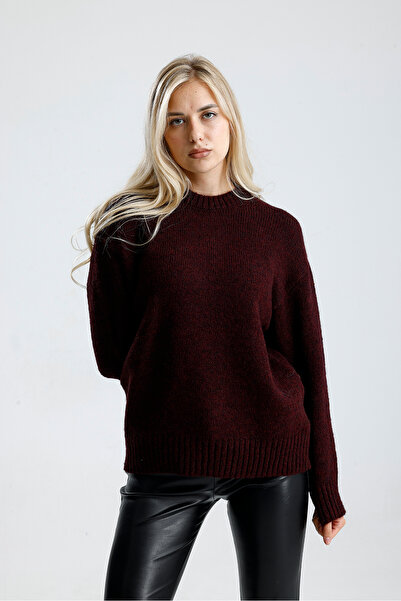 Figo Round Neck Off Shoulder Long Sleeve Soft Women's Sweater