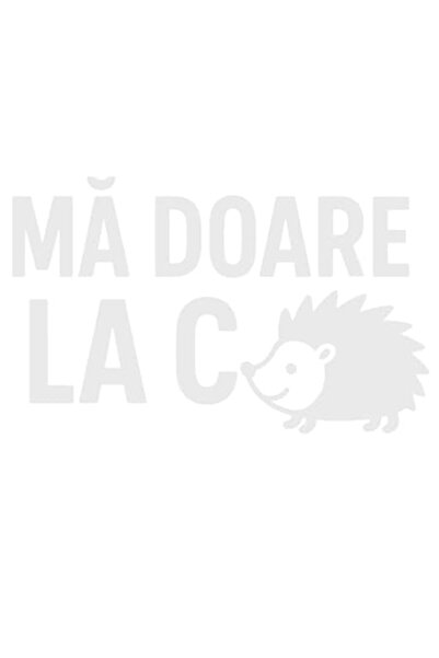 Oracal 651 Sticker auto decorativ si rezistent, Ma doare la arici, 18cm, alb