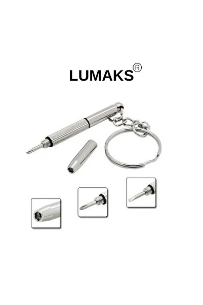 LUMAKS مفك براغي سلسلة مفاتيح نظارات مفك براغي ساعة هاتف 3 مفك براغي بأطراف مختلفة