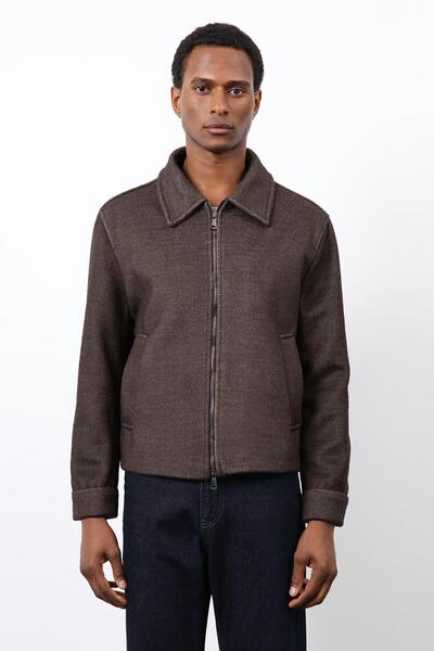 Antioch Brown Wool Blend Men's Jacket