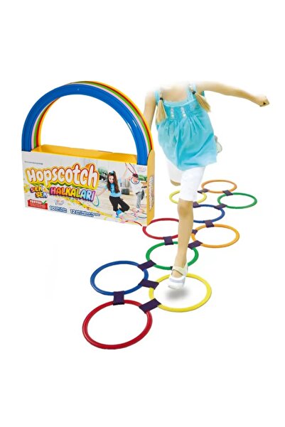 Hopscotch Seksek Halka Oyunu Daire Setleri Duyusal Eğitim Çemberleri 10 Çember