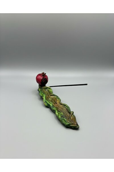 Dekor El Yapımı Narlı Dekoratif Tütsülük - Tasarım Kayık Tütsü Tablası