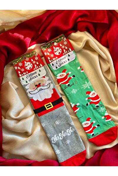 D&Z ACCESSORİES 2-Pack Christmas Gift New Year's Stocking |   Patterned Color...