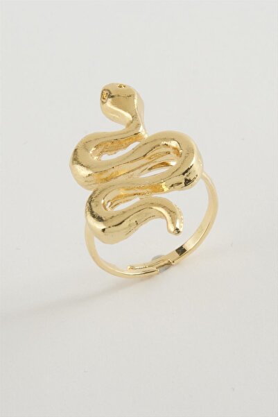 ZERO LAND FLZ-SHOP خاتم معدني على شكل ثعبان - لون فضي