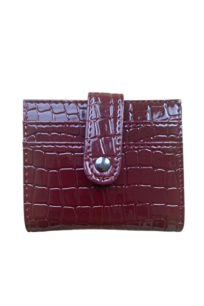 Meryem Çanta Women's Crocodile (Crocodile Leather) Patterned Snap Closure Wal...
