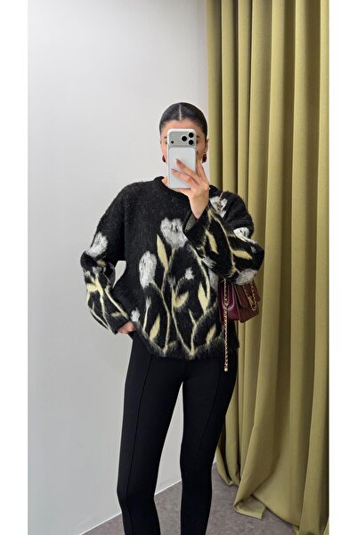 HAZELANNA سترة زهرية بلون الأنثراسيت