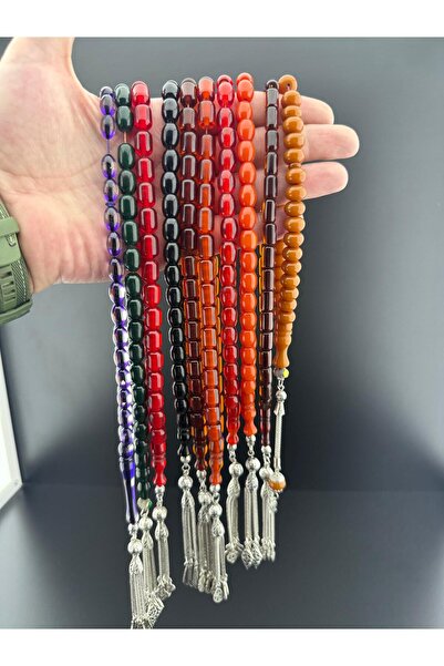 Jewel هدية رأس السنة - 10 قطع من الخرز الديني التقليدي - مسبحة من العنبر المض...