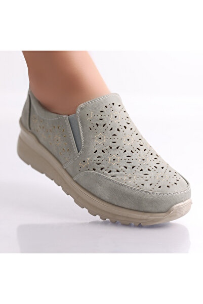 OEM Women's casual shoes, Grey, made of Corza -leather, 36