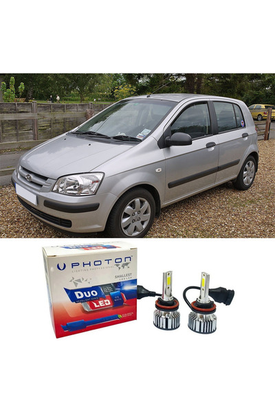 Photon Hyundai Getz Uzun + Kısa Far Ampulü H4 Duo Yeni Seri Beyaz 2002-2009