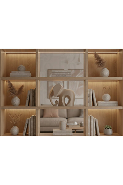 Kafs Store 8Şans Getiren Fil Figürü - Estetik Kitaplık ve Orta Sehpa Aksesuar...