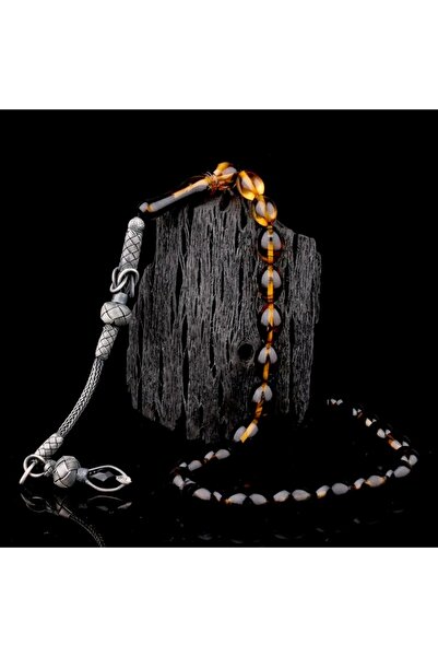 Doğaltaş Tesbihler ÇİFT RENK KEHRIBAR TESBIH MODELIMIZ KAZAZ 1000 AYAR GÜMÜŞ ...