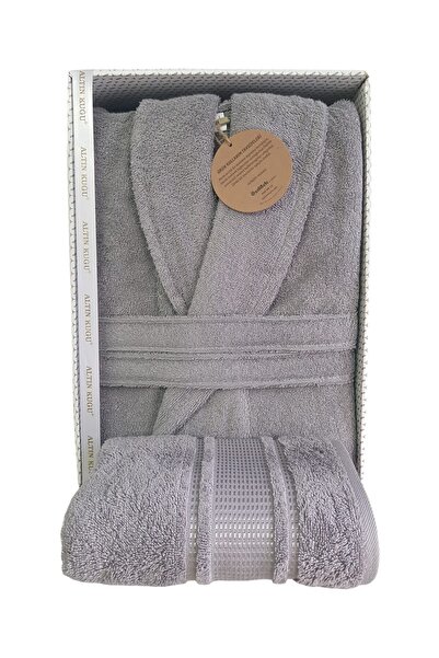 Özdilek Halat de baie Colorist Şalyaka + Prosop pentru cap - Mărimea XL - Gri...