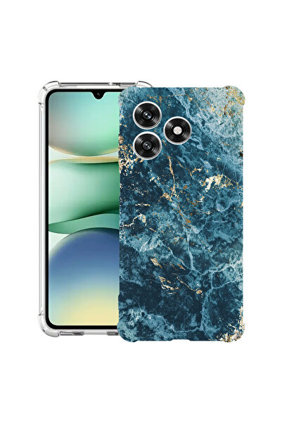 bestcase Θήκη Husa Anti Shock συμβατή με Honor X5c Plus / X5c, Marble - Πράσι...