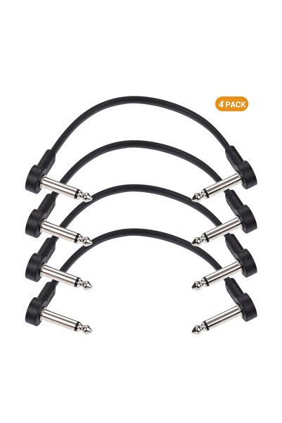 Choice1 4 Pack Miwayer Guitar Effect Pedal Flat Patch Cables 5 Inch Length wi...