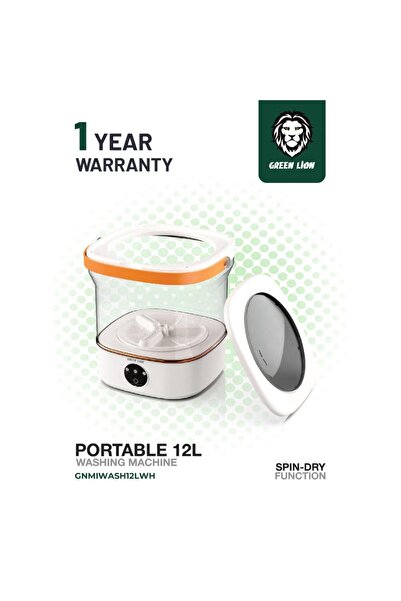 Green Lion غسالة ملابس محمولة سعة 12 لترًا مزودة بتقنية التعقيم بالضوء الأزرق...