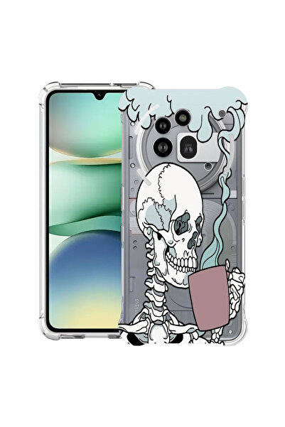 bestcase Carcasă antișoc Husa compatibilă cu Nothing Phone (3a) Pro, culoare craniu