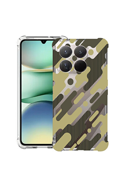 bestcase Carcasă antișoc Husa compatibilă cu Motorola Edge 70, camuflaj verde
