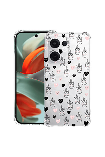 bestcase Carcasă antișoc compatibilă cu Oppo Reno15 Pro, Unicorni dulci