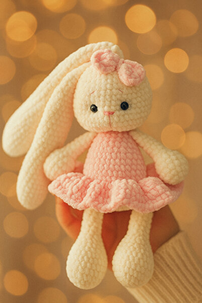 Handmade Kadife örgü tavşan