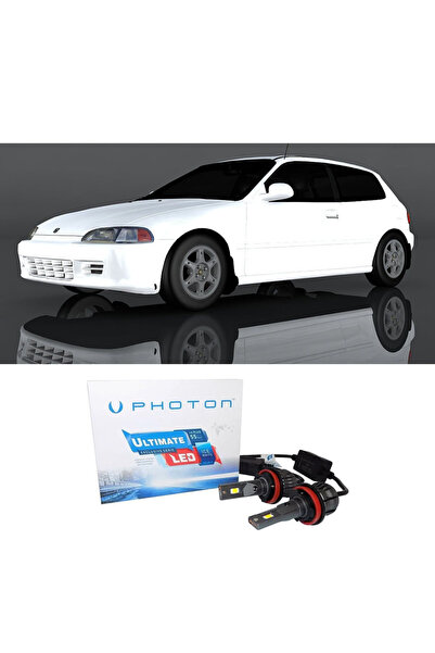 Photon Honda Civic Uzun + Kısa Far Ampulü H4 Ultimate Yeni Seri Beyaz 1992-1995