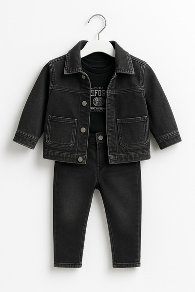 mini kanka Băiat 3-12 ani Set 3 piese jachetă pantaloni tricou elegant și stilat