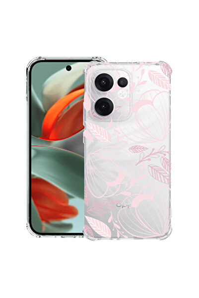 bestcase Carcasă antișoc Husa compatibilă cu Oppo Reno15, flori roz tropicale