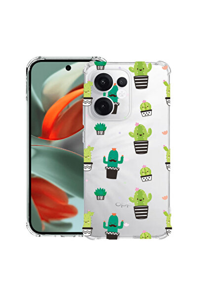 bestcase Carcasă antișoc compatibilă cu Oppo Reno15, Happy Cactus