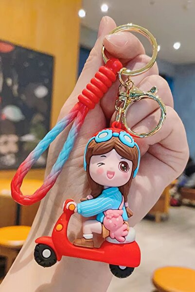 İLKYAZ Cute Anime Red Bag Charm and Purse Accessory Keychain