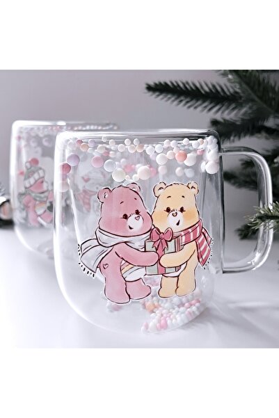Rolin Design Bear Care Yılbaşı Temalı Boncuklu Çift Çidarlı Mug