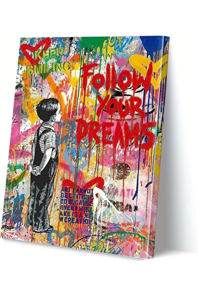 ALAYRA International Graffiti Canvas Wall Art 30x40cm Colorful Street Art Fra...