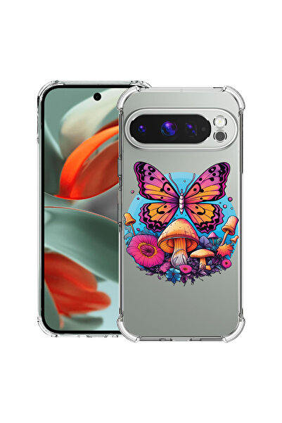 bestcase Husa Anti Shock Case compatible with Google Pixel 10 Pro / Pixel 10, Dream Colors - Butterfly