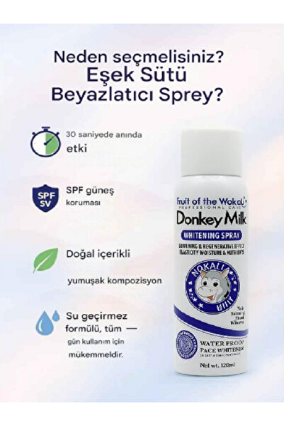 Wokali Donkey Milk Donkey Milk Whitening Cream Gerçek Eşek Sütü Anında Beyazl...