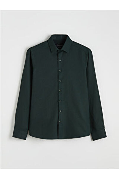 LC Waikiki Lcwaikiki Classicgreen Slim Fit Dobby Men's Shirt