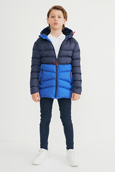 QAWWA Palton de iarnă pentru băieți, rezistent la vânt, căptușit cu fibre groase