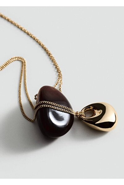 MANGO Woman Çift zincirli kolye