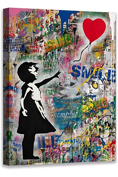 ALAYRA International Large Graffiti Canvas Wall Art 60x80cm Colorful Street A...