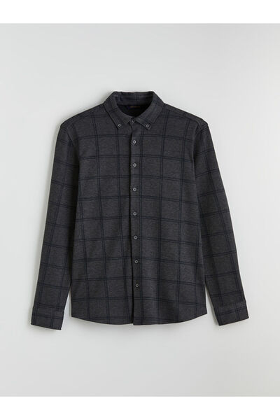 LC Waikiki Southbluegri Regular Fit Plaid Men's Shirt