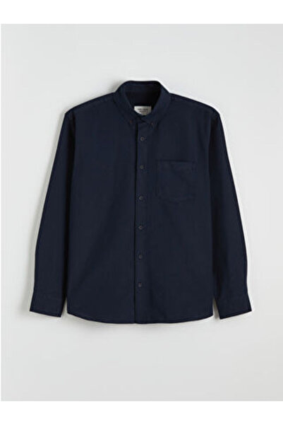 LC Waikiki Lcw Vision Navy Blue Regular Fit Oxford Men's Shirt