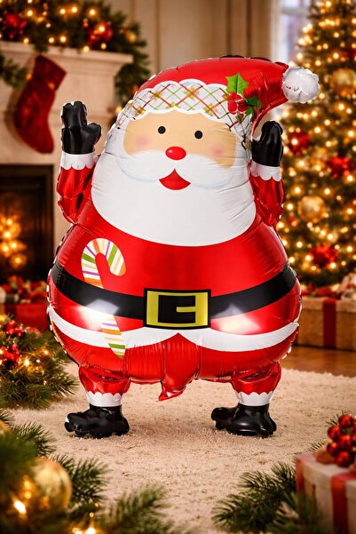 OKAVANGO 1 قطعة بالون سانتا كلوز من الفويل، زينة عيد الميلاد، زخارف شجرة الصن...