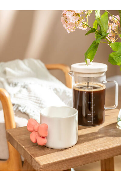 LC Waikiki New Season Sparkling Pieces by Esvab Mixed Bow Printed Ceramic Mug 395 ml