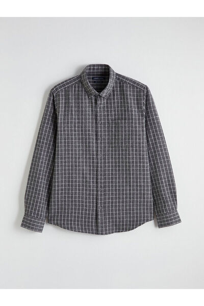 LC Waikiki Lcwaikiki Classicgri Regular Fit Plaid Men's Shirt