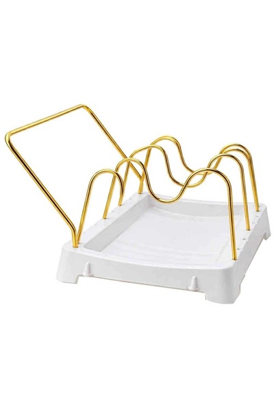 PUFO Метален държач за организиране и съхранение на чинии, капаци и съдове, 2...