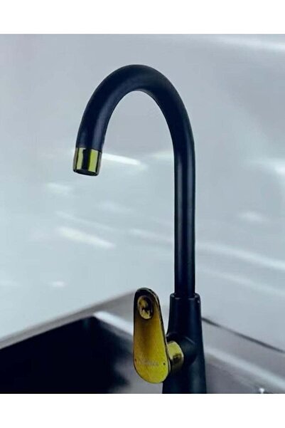 KANA Kitchen Sink Mixer Tap in Matte Black and Gold