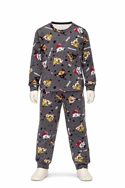 YUMİYUMM Boys' 4-8 Years Old Cute Dogs Patterned 100% Cotton Interlock Fabric...